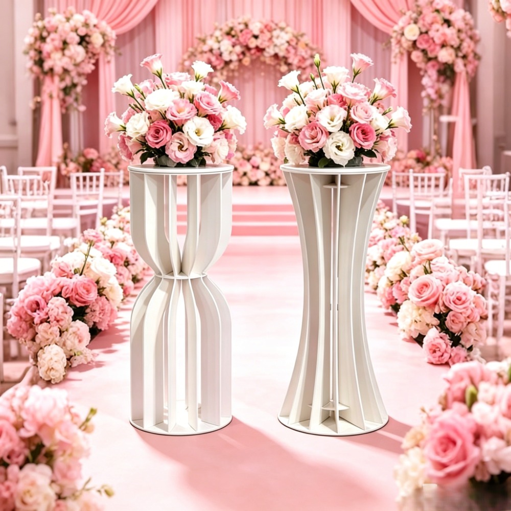 Wedding Supply Rentals - Hourglass PVC Roman Column Flower Stand
