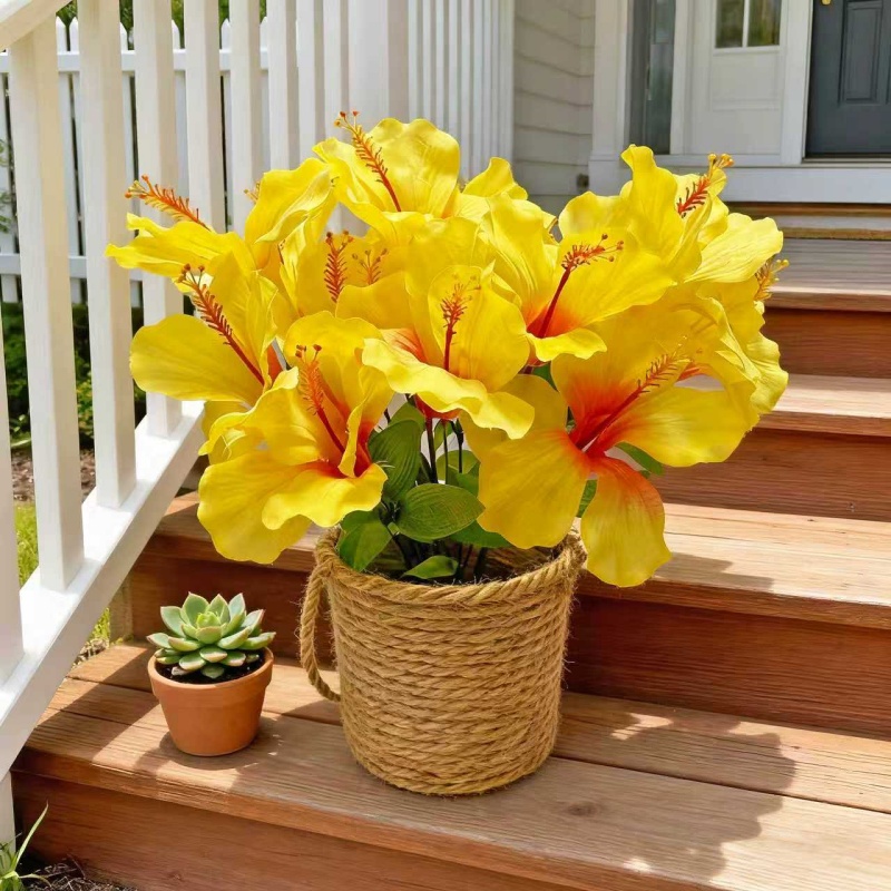 15 Flowers = 3 Bunches of Hibi - Centerpiece Vase Tall review and price
