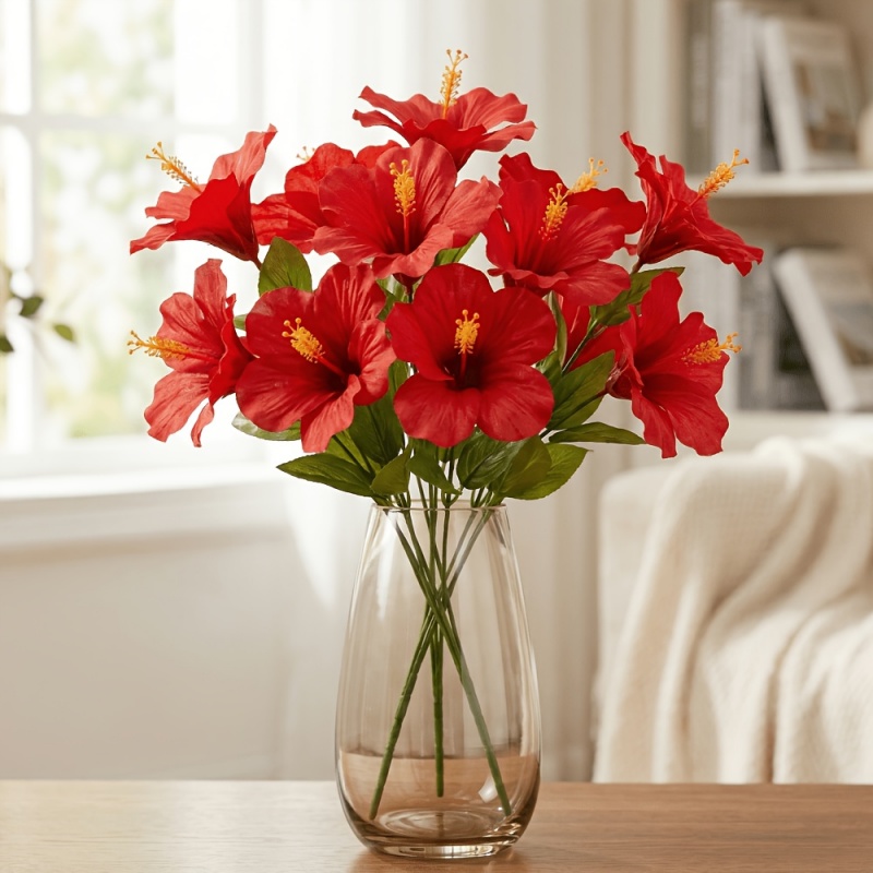 15 Flowers = 3 Bunches of Hibi - Centerpiece Vase Tall review and price