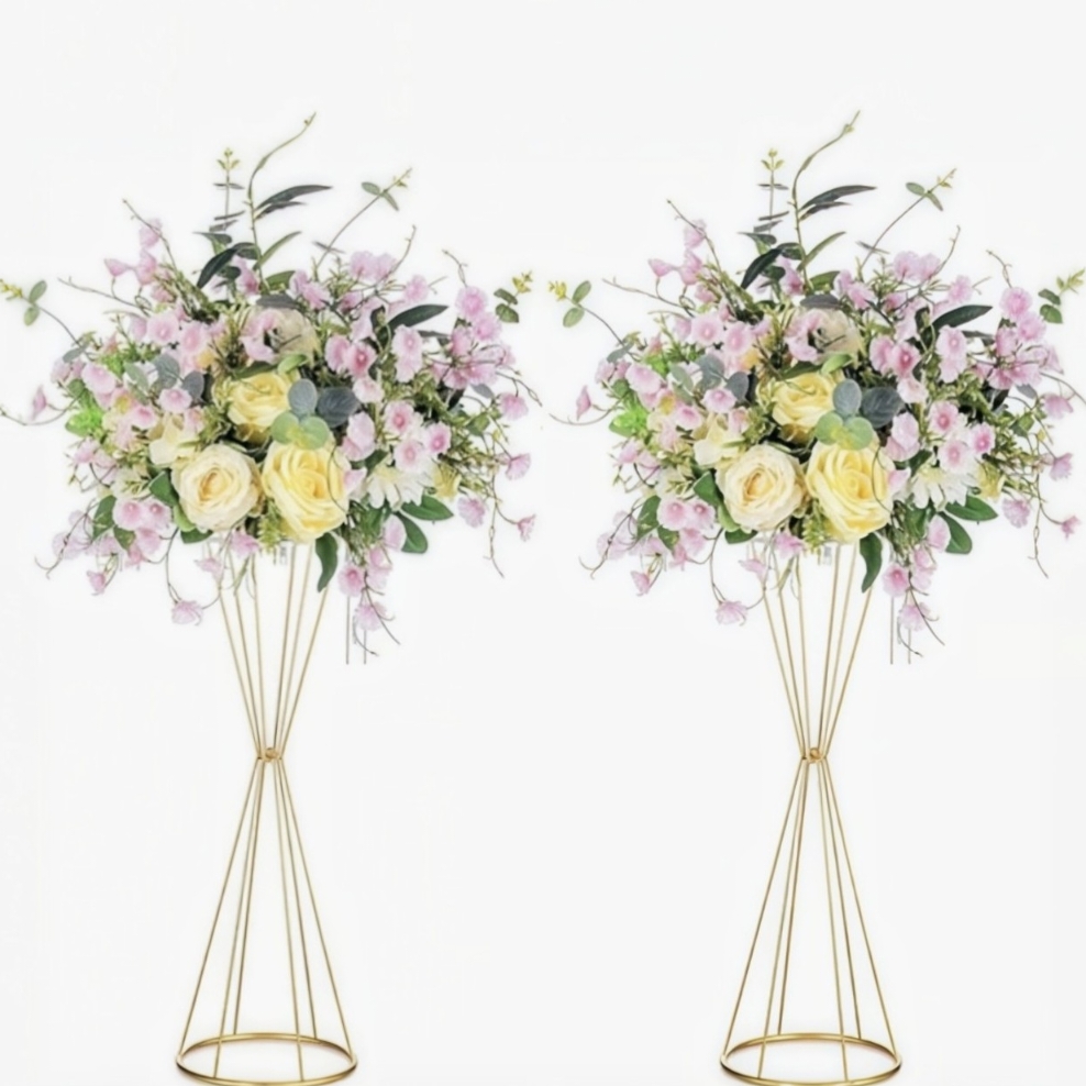 Gold Geometric Flower Stand Mo - Centerpiece Vase Tall review and price