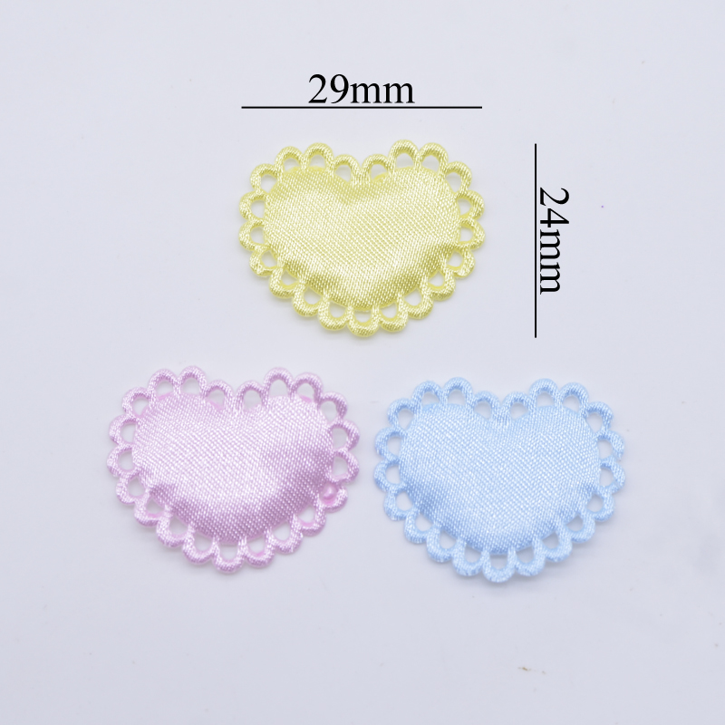 50Pcs 29*24mm Heart Cloth Padd - Wedding Superstar review and price