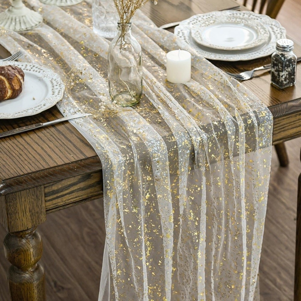 Golden Sequin Glitter Hot Stam - Table Runner Sequin review and price