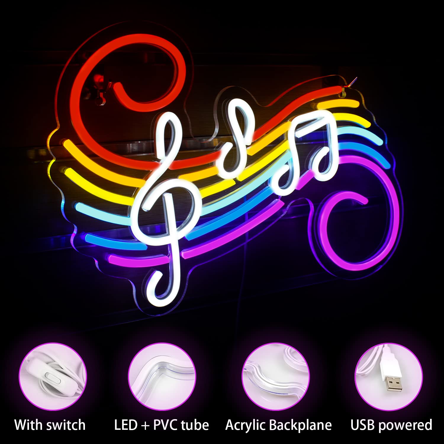 Music Notes Neon Sign Customiz - Wedding Led review and price