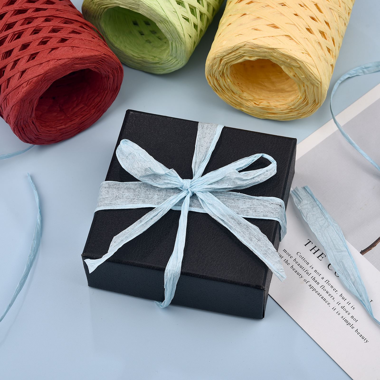 100M/Roll Raffia Paper Ribbon  - Papercraft Supply Ribbon review and price