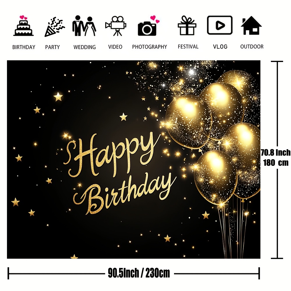1pc super large black and gold - Wedding Superstar review and price