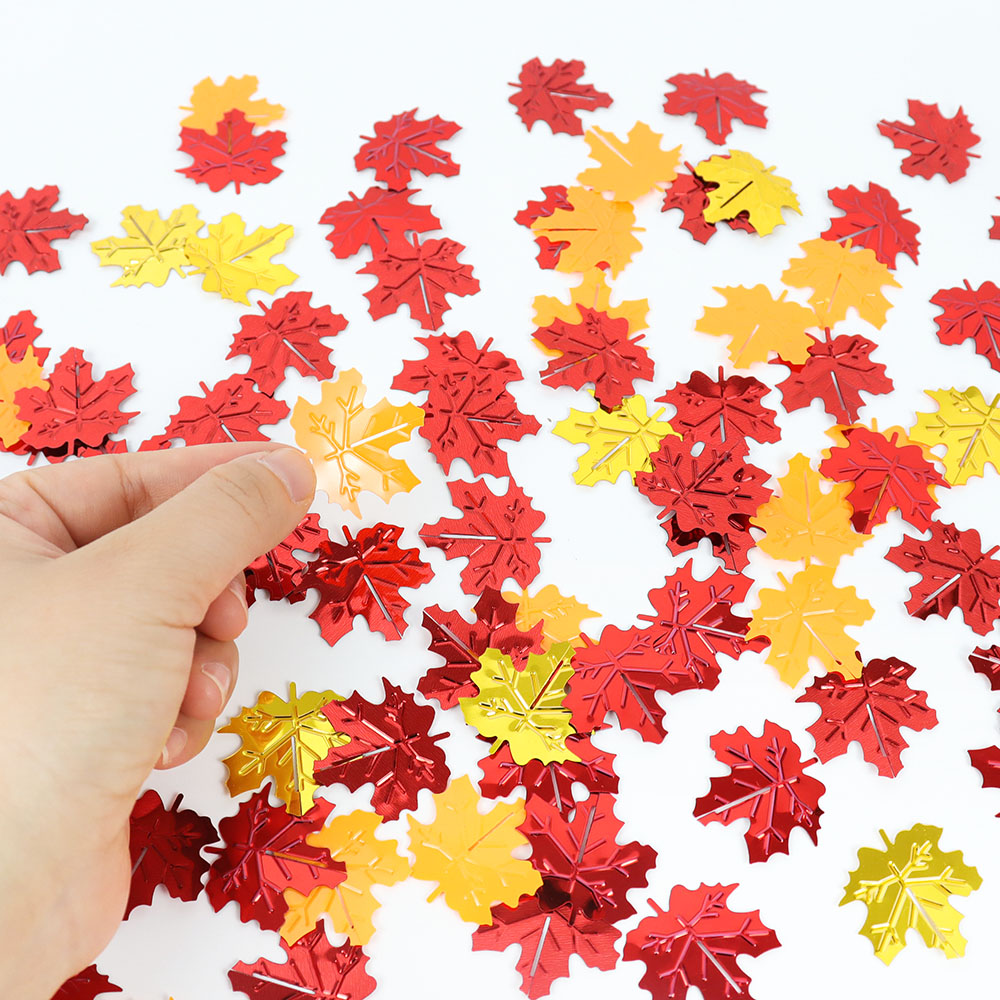 15g Fall Glitter Maple Leaves  - Table Runner Sequin review and price