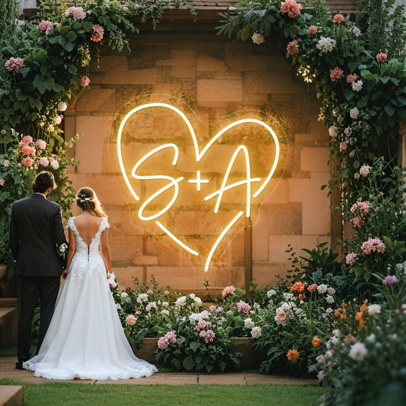 Custom Initials Heart LED Neon - Wedding Led review and price