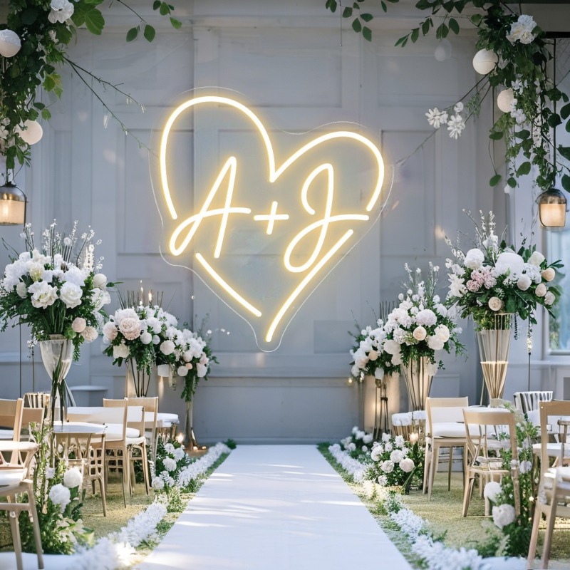 Custom Initials Heart LED Neon - Wedding Led review and price