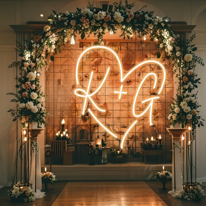 Custom Initials Heart LED Neon - Wedding Led review and price