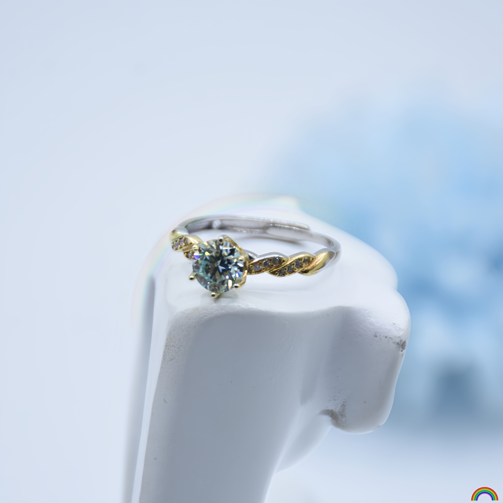 S925 silver inlaid moissanite  - Wedding Superstar review and price