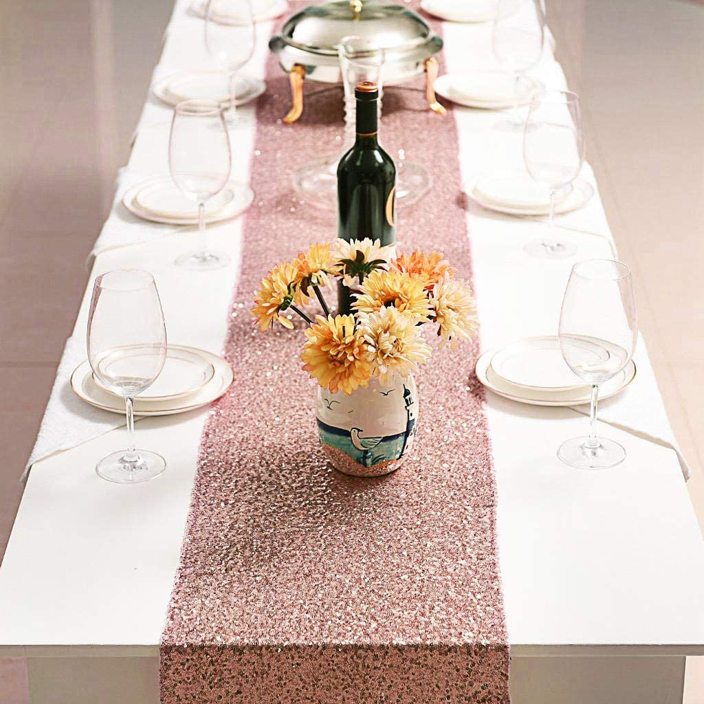 LICE-Sparkly Rose Gold Sequin  - Table Runner Sequin review and price