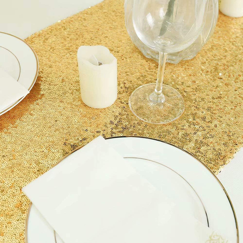 Golden Sequin Table Runner for - Table Runner Sequin review and price