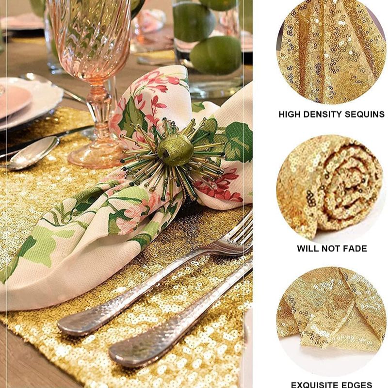 Golden Sequin Table Runner for - Table Runner Sequin review and price
