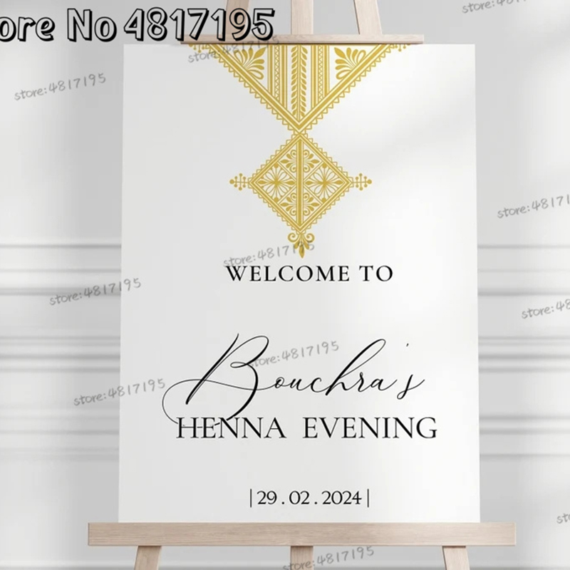 Muslim Henna Welcome Sign Gold - Wedding Package Gold review and price