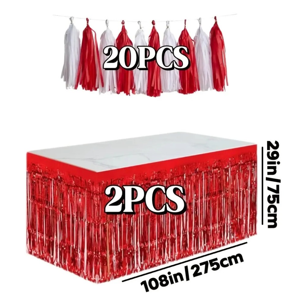22Pcs Red Foil Streamers & Red - Wedding Supply Canada review and price