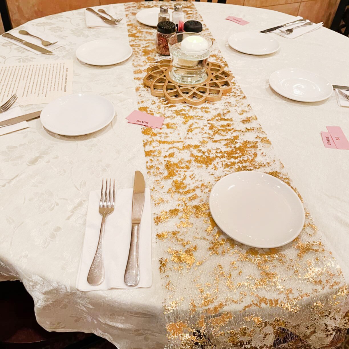 Sparkle Metallic Gold Thin Tab - Table Runner Sequin review and price