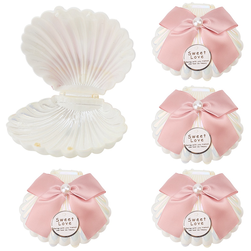 5Pcs Shell Shaped Plastic Boxe - Wedding Favor Box review and price