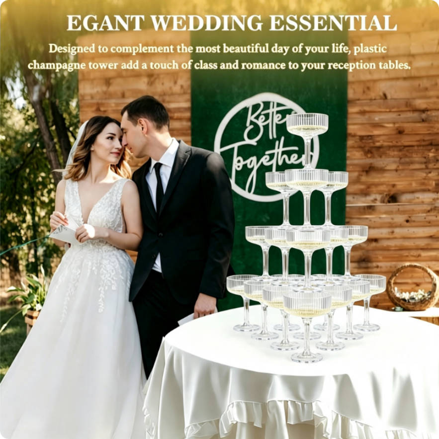 4-6Tier Plastic Champagne Towe - Champagne Tower Set review and price