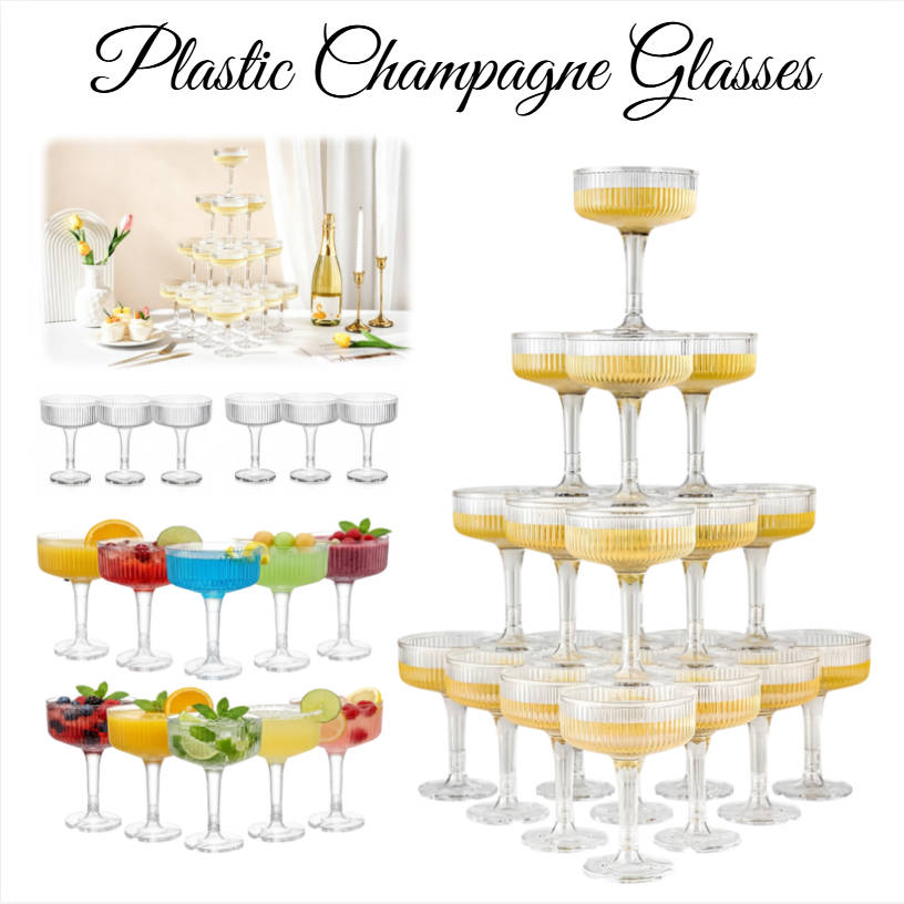 4-6Tier Plastic Champagne Towe - Champagne Tower Set review and price