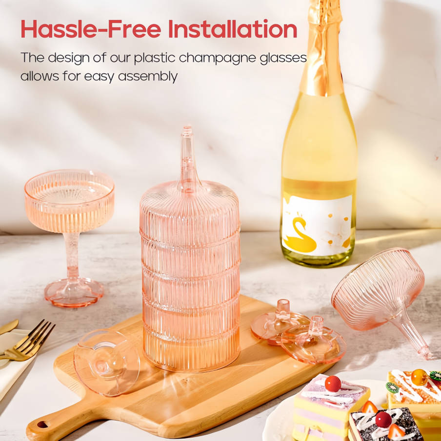 4-6Tier Plastic Champagne Towe - Champagne Tower Set review and price