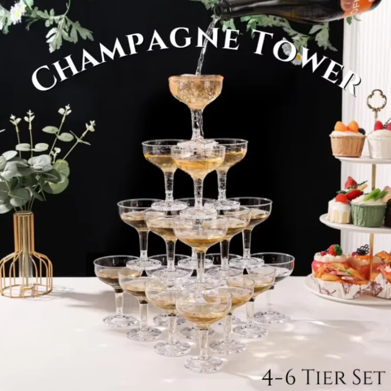 20-60PCS Acrylic Champagne Cou - Champagne Tower Set review and price