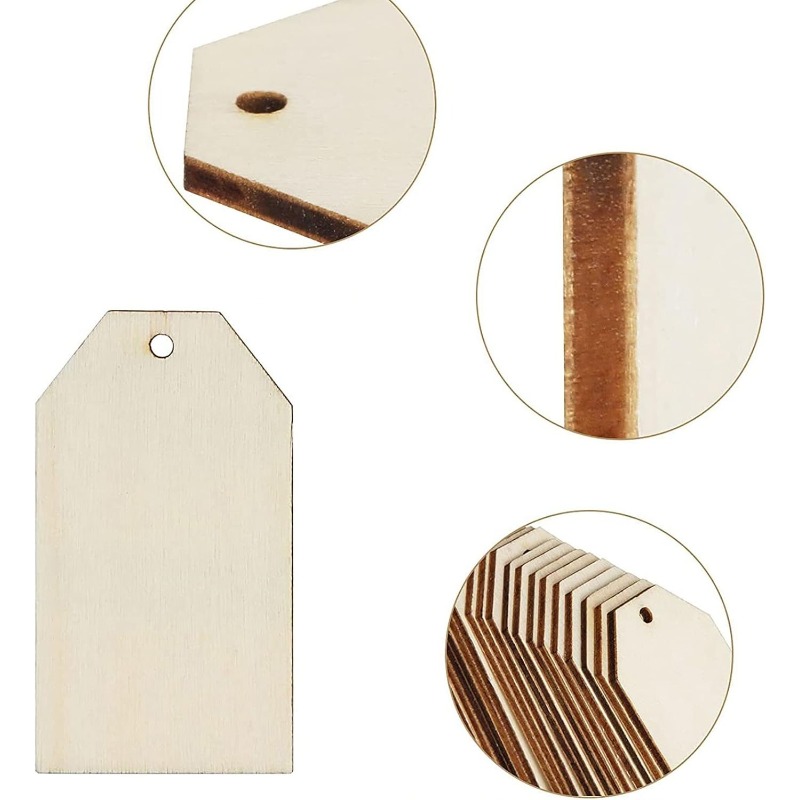 10 Pcs Wooden Gift Tags, Natur - Wedding Supply Rentals review and price