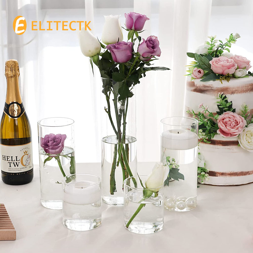 Glass Cylinder Vase Hurricane  - Centerpiece Vase Tall review and price