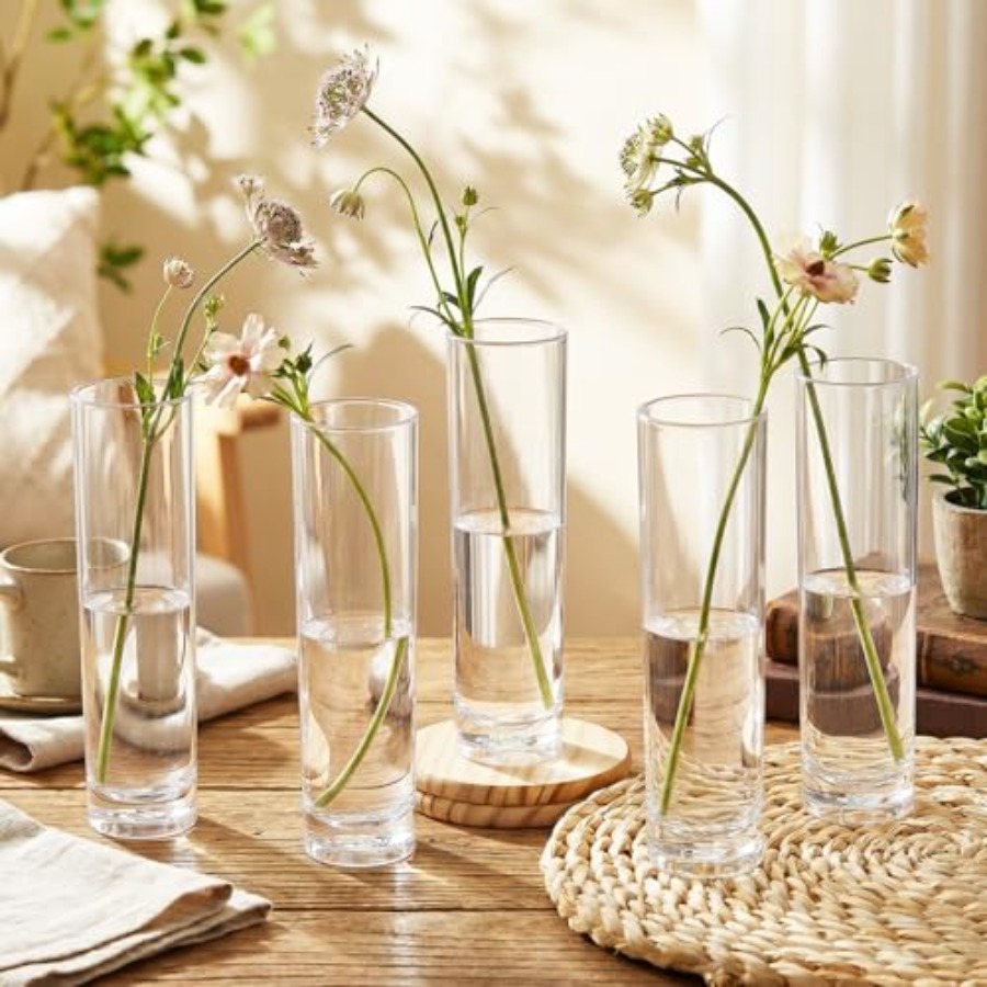 48 Pcs acrylic cylinder bud va - Centerpiece Vase Tall review and price