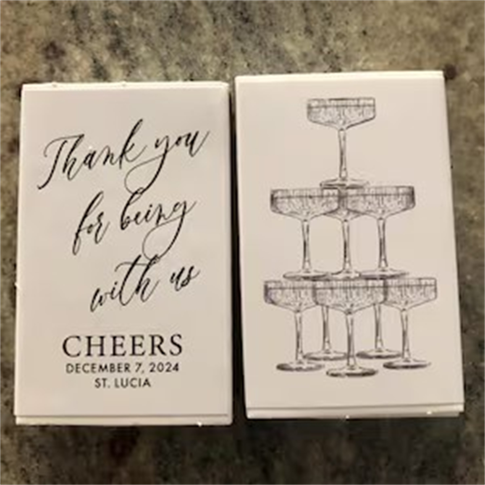 Personalized Matchboxes SET OF - Champagne Tower Set review and price