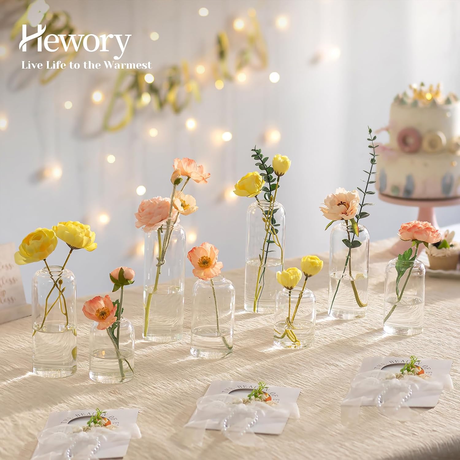 Hewory Glass Bud Vases for Flo - Centerpiece Vase Tall review and price