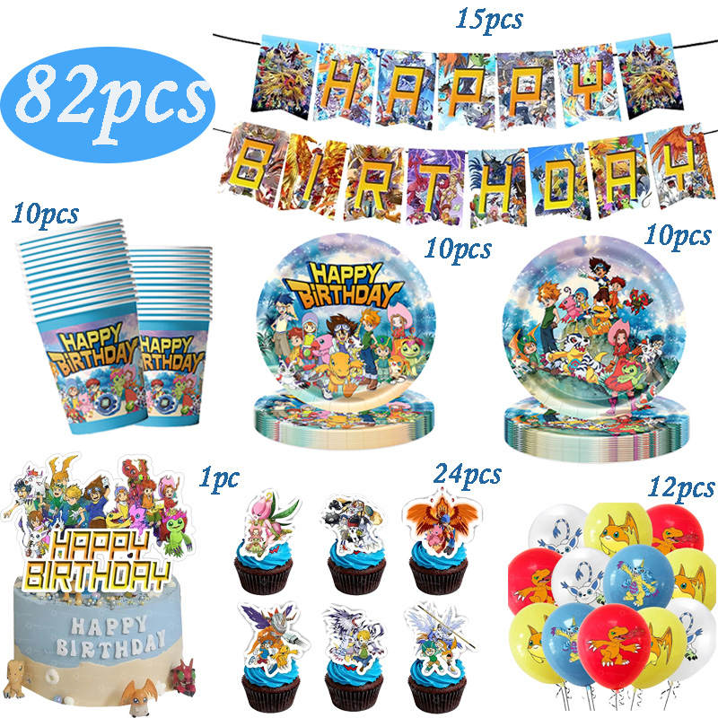 Digimon Themed Birthday Party  - Wedding Day Supply Kit review and price