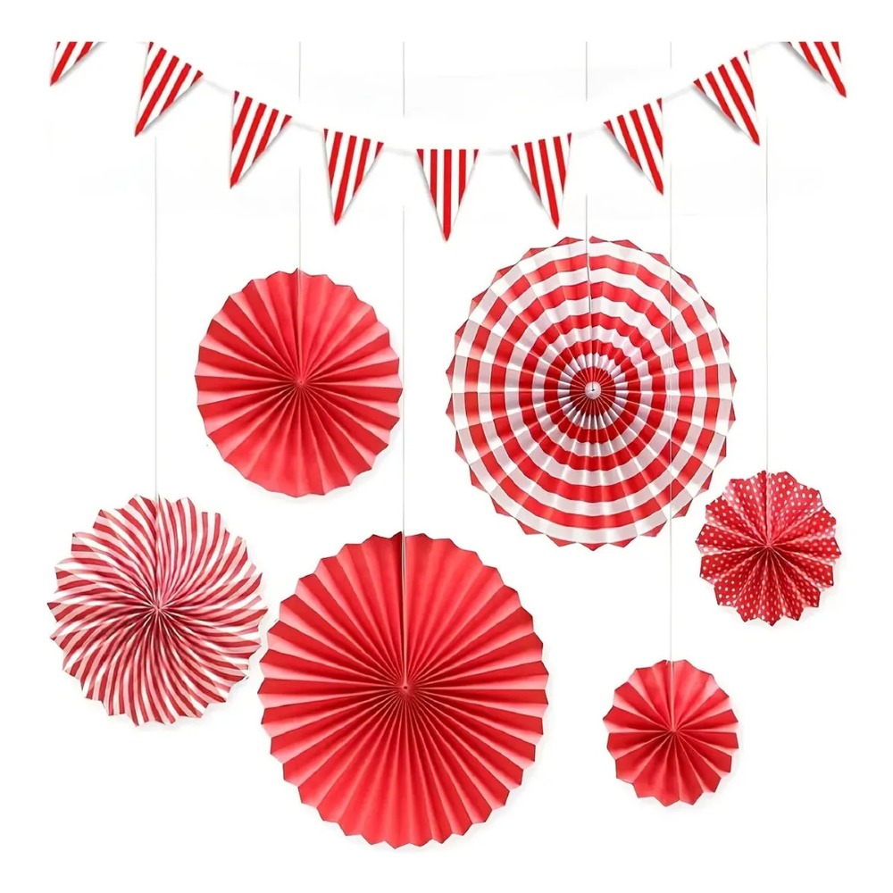 18Pcs Red White Striped Pennan - Wedding Supply Canada review and price