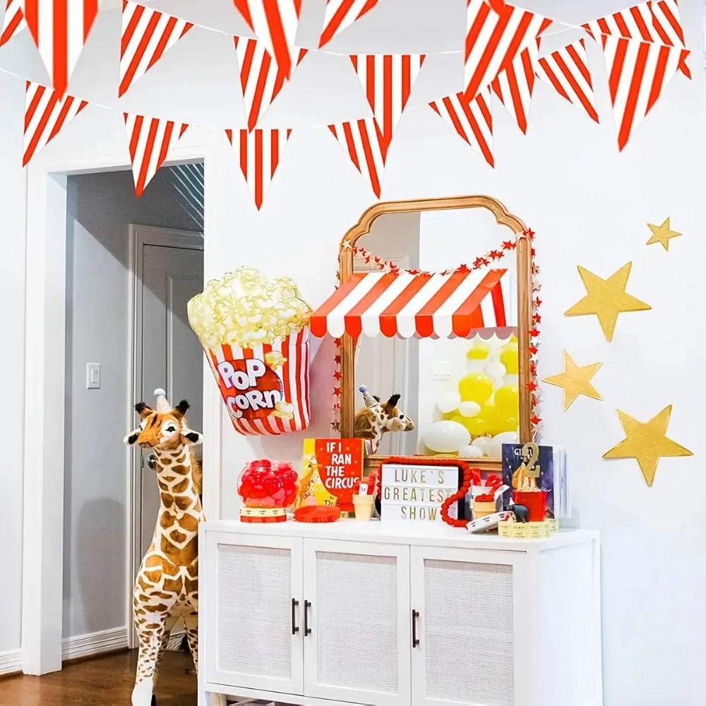 18Pcs Red White Striped Pennan - Wedding Supply Canada review and price