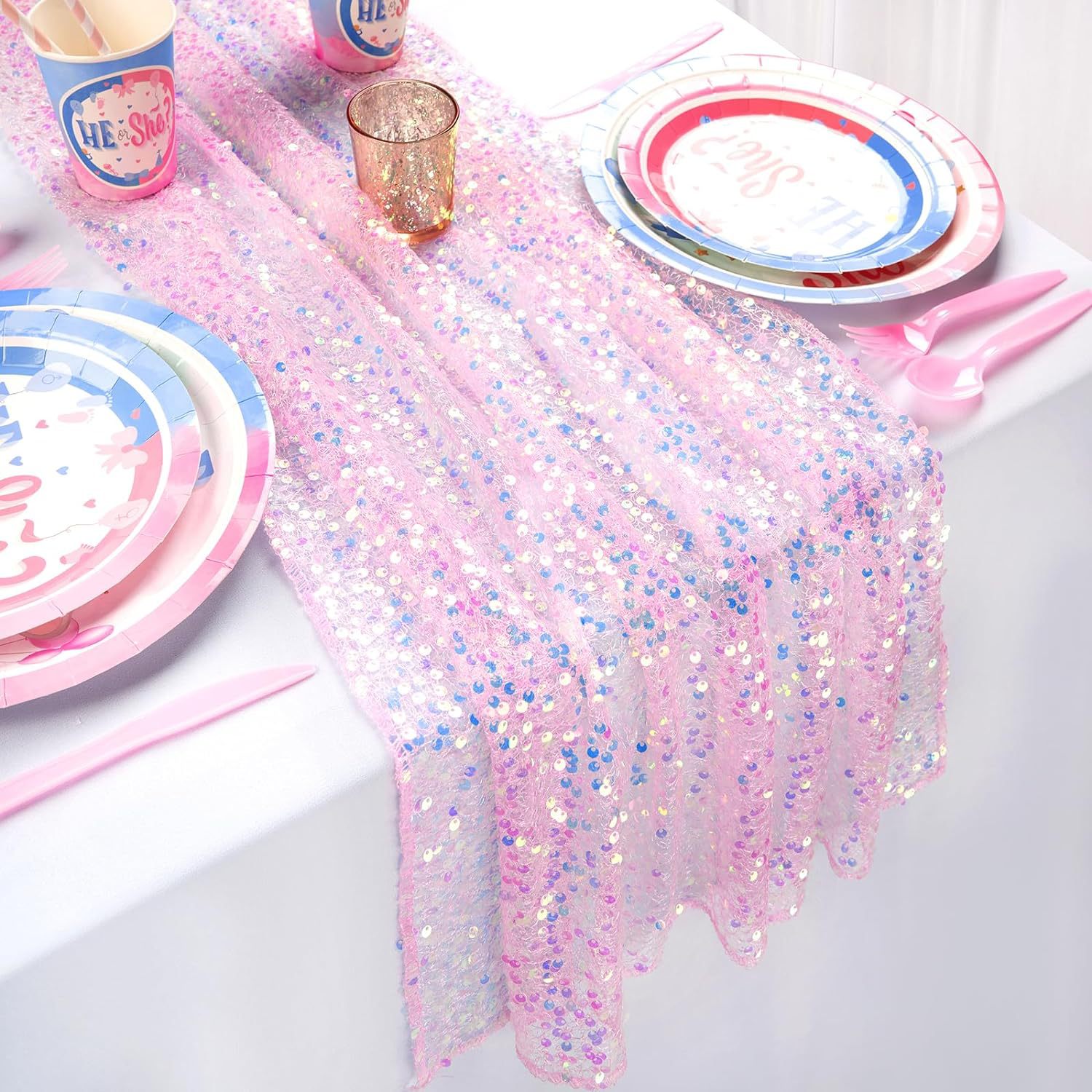 Glitter Iridescent Sequin Tabl - Table Runner Sequin review and price