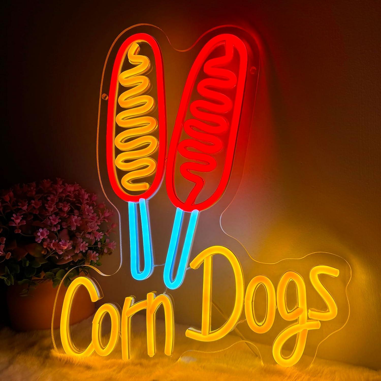 Corn Dog Neon Sign Snack USB D - Wedding Led review and price