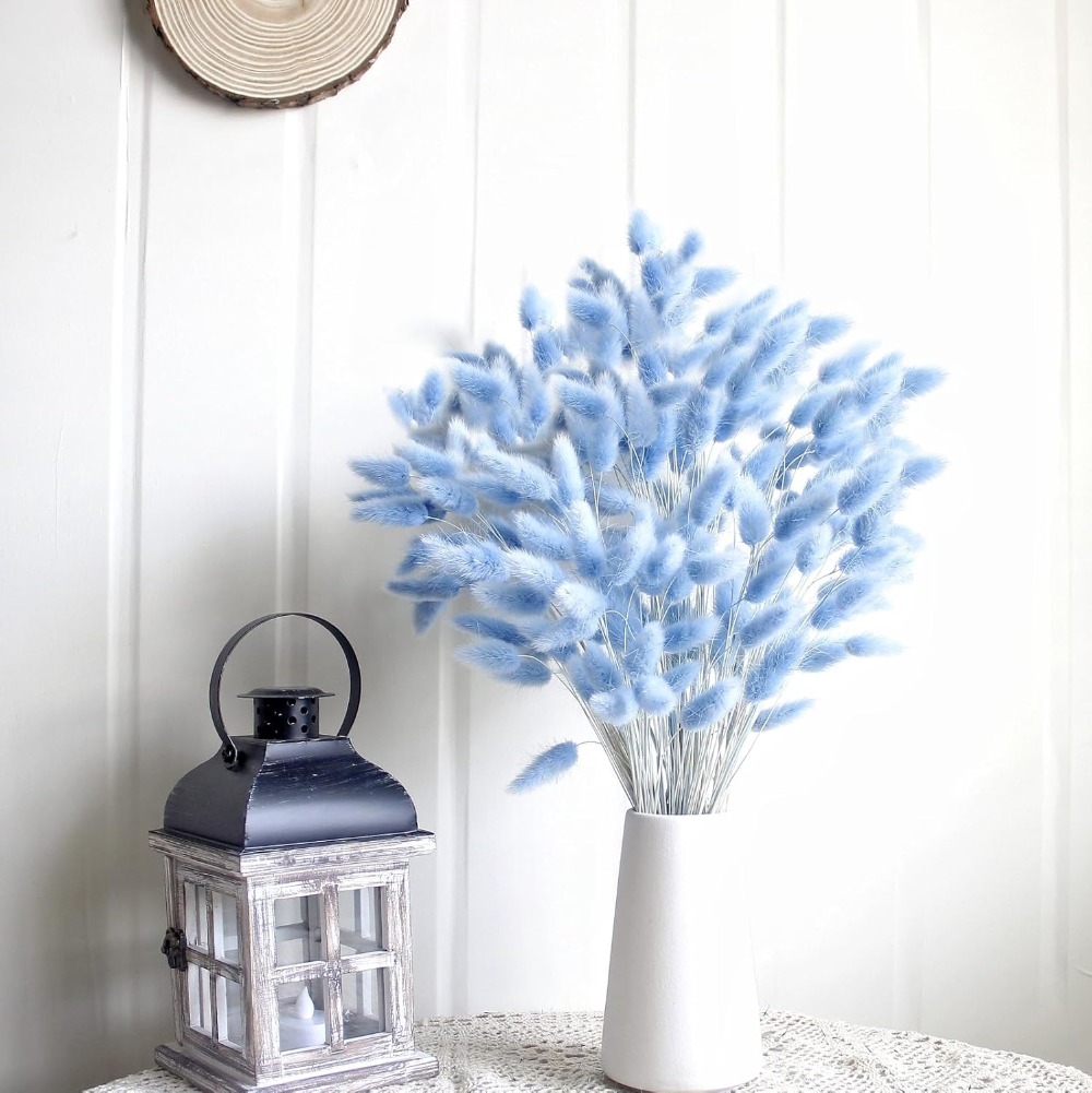 100PCS Blue Hare's-tail Grass  - Flower Girl Basket review and price